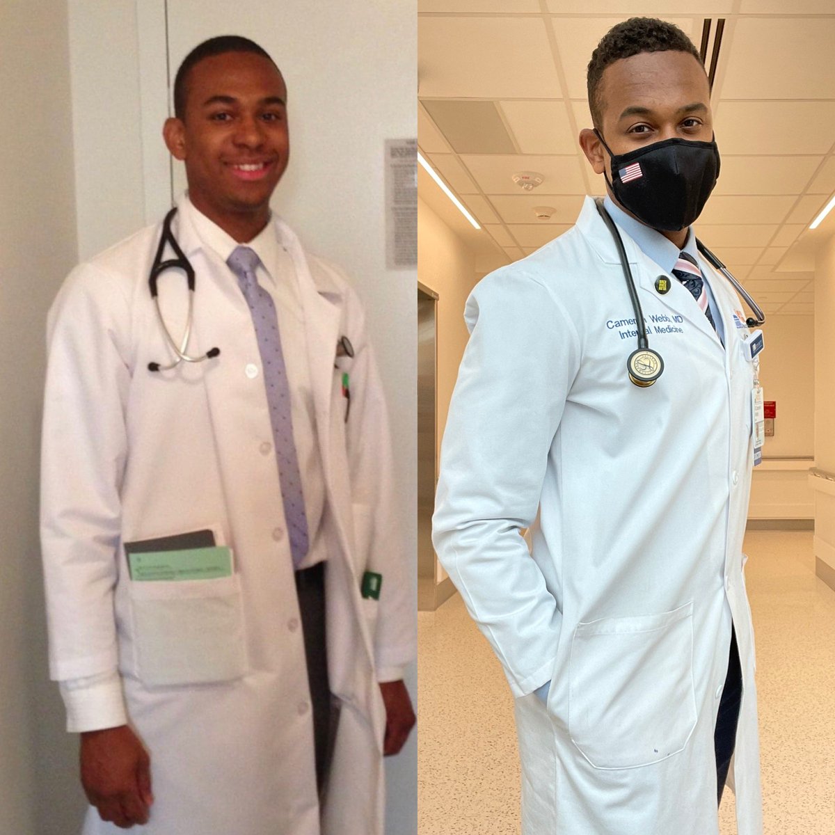 July 1st = brand new interns…&amp; I just so happen to be attending on the wards!

Working w/brand new interns has me reflecting on how much I’ve grown since my 1st day as a doctor:

e.g., ⬆️ knowledge/experience/humility &amp; ⬇️ stuff in my pockets! 😂

Welcome to residency, docs!