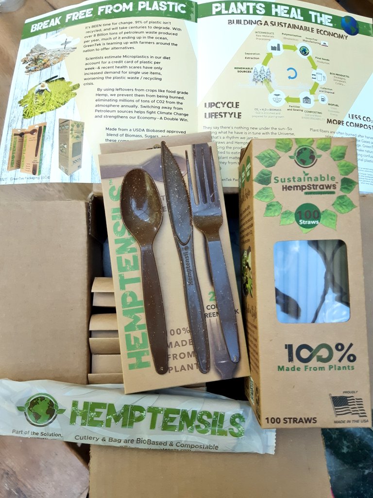 Pretty excited about these from #GreenTekPackaging 🌱🍴♻️ #hemplife #hempplastic #hemp
#PlasticFreeJuly #bioplastics