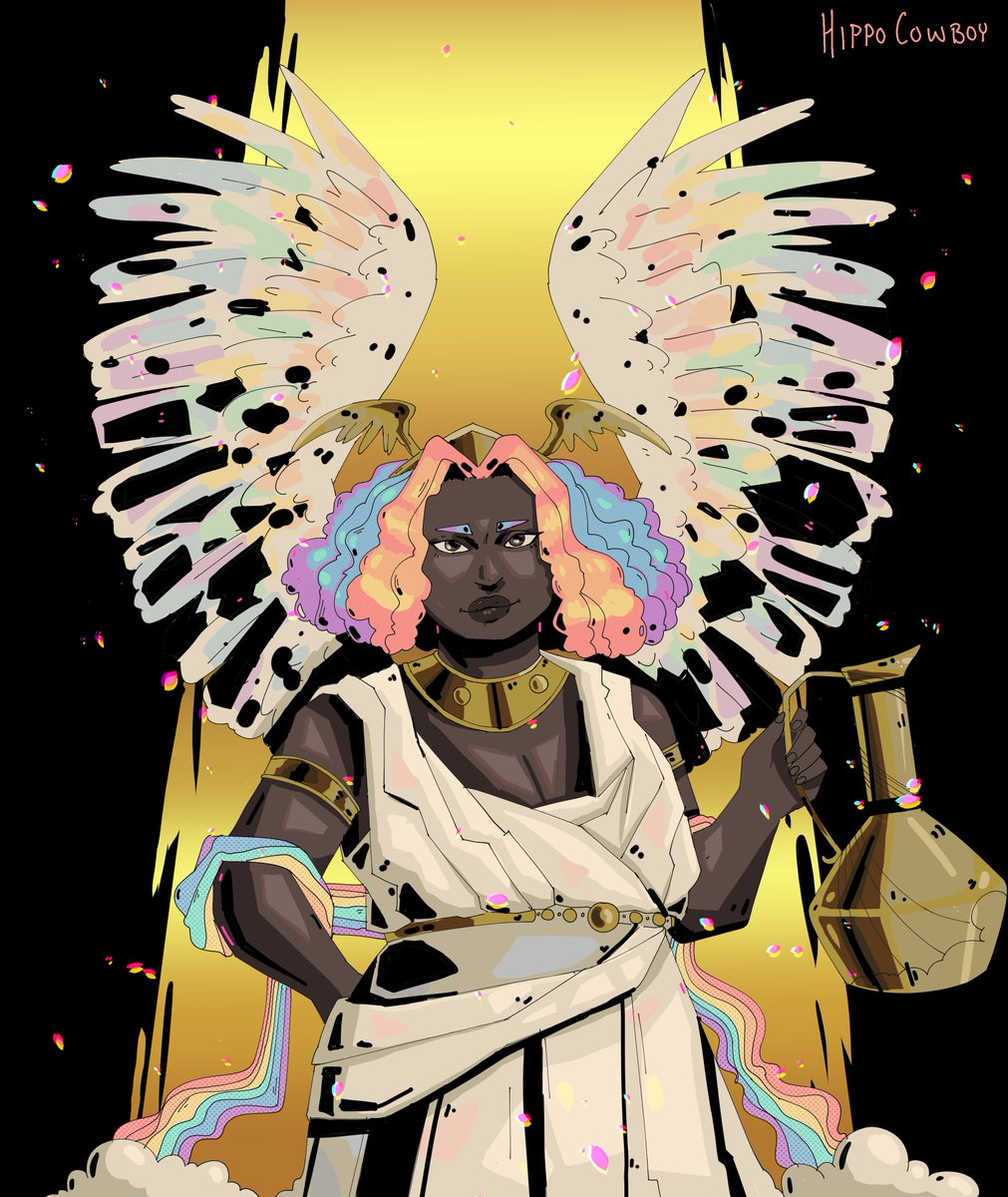 hippocowboy's tweet photo. The Goddess Iris from @ROGUERUNradio 
Super fun podcast, check it out if you've played Hades https://t.co/EZg1zMSVCe