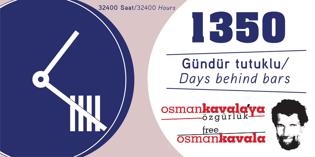 #OsmanKavala 1350 gündür tutuklu! 
Osman Kavala has been behind bars for 1350 days!

#OsmanKavalayaÖzgürlük
#FreeOsmanKavala