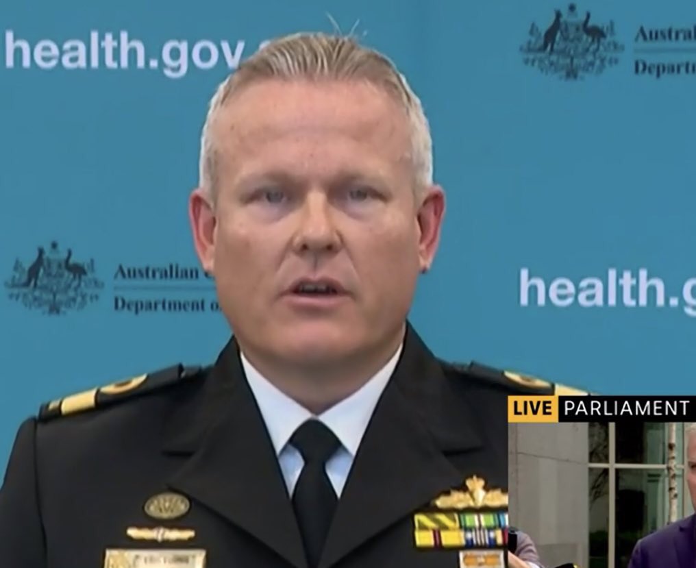 MigrationParty's tweet photo. How ridiculous that #scottyfromcarpeting who wanted the vaccine glory earlier in the year, fcucks up the rollout & then shoves military people in the limelight as scapegoats for his own #MorrisonVaccineFailure #ResignScottMorrison #WheresScotty #MIAmorrison #Auspol https://t.co/DBLUunfkoh