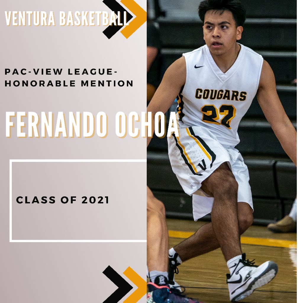 Cougar_BBall's tweet photo. Congratulations to our 2021 Pac View All League Players ⭐️ 
1st Team- Caleb Gilbert
2nd Team- Liam Cameron, Thomas Anter
HM- Fernando Ochoa

🖤💛Once a Cougar, always a Cougar!💛🖤
@vcspreps @VHSVenturaHigh @vhs_cougars https://t.co/VjJ529xcrt