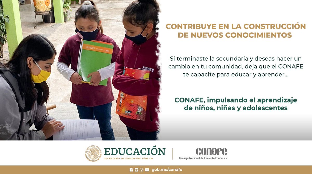 CONAFE_mx's tweet photo. Si quieres formar parte de la Comunidad de Aprendizaje @CONAFE_mx, participa como Líder para la Educación Comunitaria y enriquece tu conocimiento. ¡Obtendrás grandes beneficios! #RedDeAprendizajeCONAFE 👇 https://t.co/uk5p5dBu8x https://t.co/trCngY6ARa