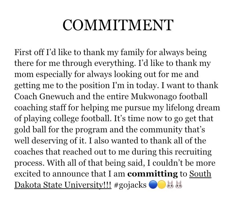 COMMITTED!!! #GoJacks