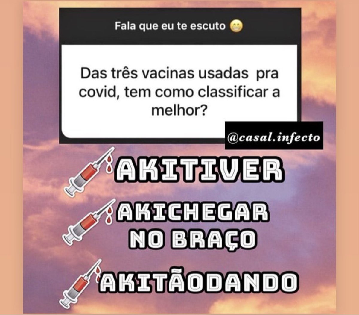DanielaTelha's tweet photo. SÓ VENHA #VacinaParaTodos https://t.co/LbyKqKcJh5