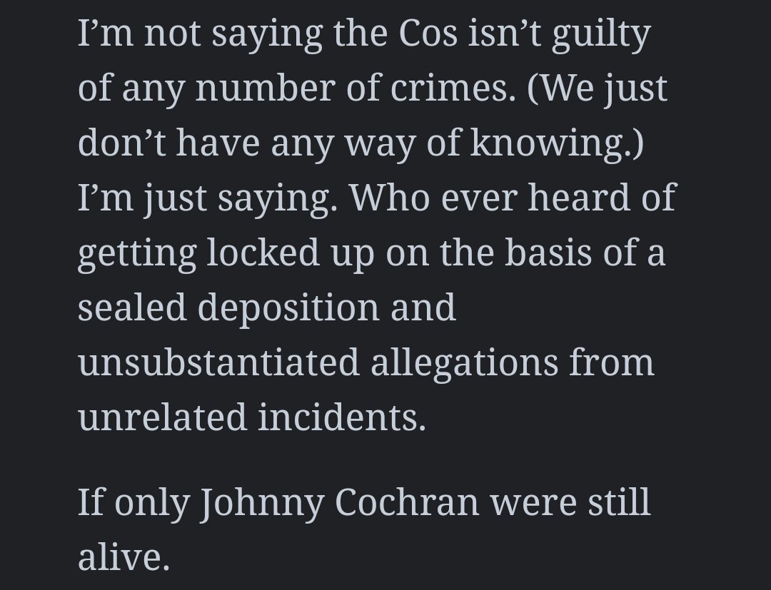 GoUpHTX's tweet photo. @Surprise0515 Yep, a wise man @byroncrawford called it years ago 😂 #CosbyFree #CosbyIsARapist #CosbyIsGuilty #CosbyFreed #BillCosby #BILLCOSBYISINNOCENT https://t.co/yZuyrNKBDz