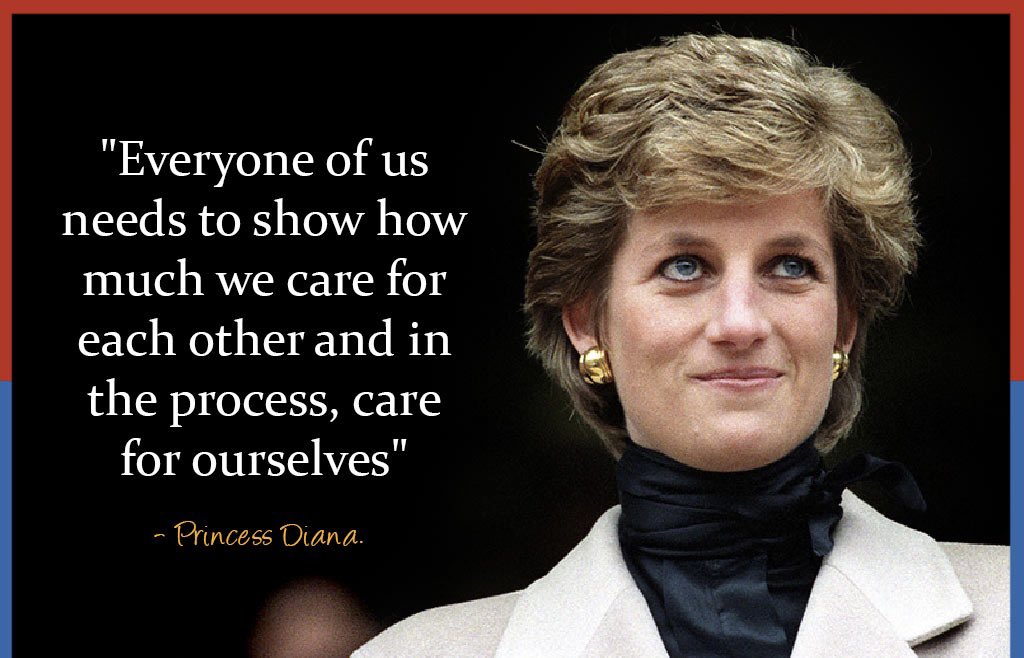 Self care is so important. Words of wisdom from a Princess. Happy 60th Birthday Princess Diana. 