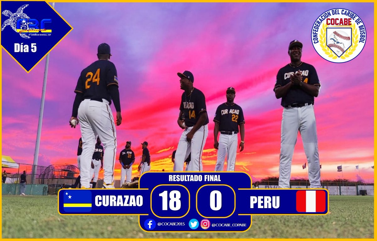 Curazao @BaseballCuracao gana por Súper Knockout 18x0 a Perú @fedebeisbolperu Curazao pasa a la final y enfrentará a Cuba @CubanaBeisbol el sábado por el Campeonato. @WBSC @COPABEOFICIAL1