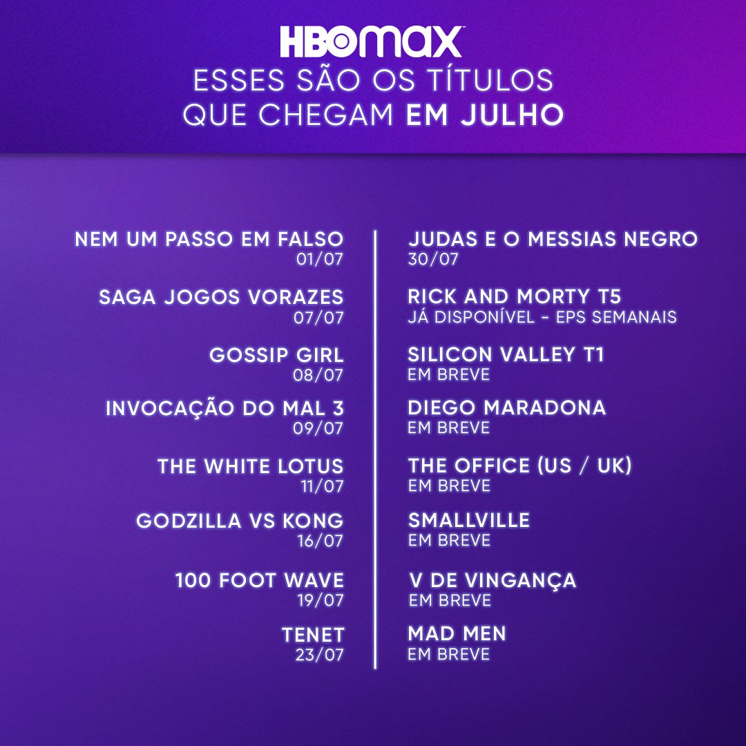 HBO Max ganha mês de lançamento no Brasil