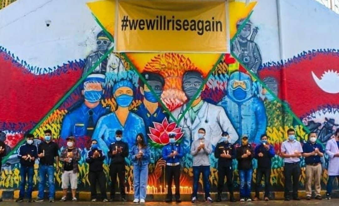 फ्रन्ट लाइनका आत्मबलिदानी स्वास्थ्यकर्मीहरूकाे सम्मानमा सिर्जित याे भव्य चित्रकला नष्ट गर्ने-गराउने  मेयर विद्यासुन्दरकाे कृत्यमा न विद्याकाे आलाेक देखियाे न सुन्दरताकाे चमक।बरू देखियाे भष्मासुर प्रवृत्ति!