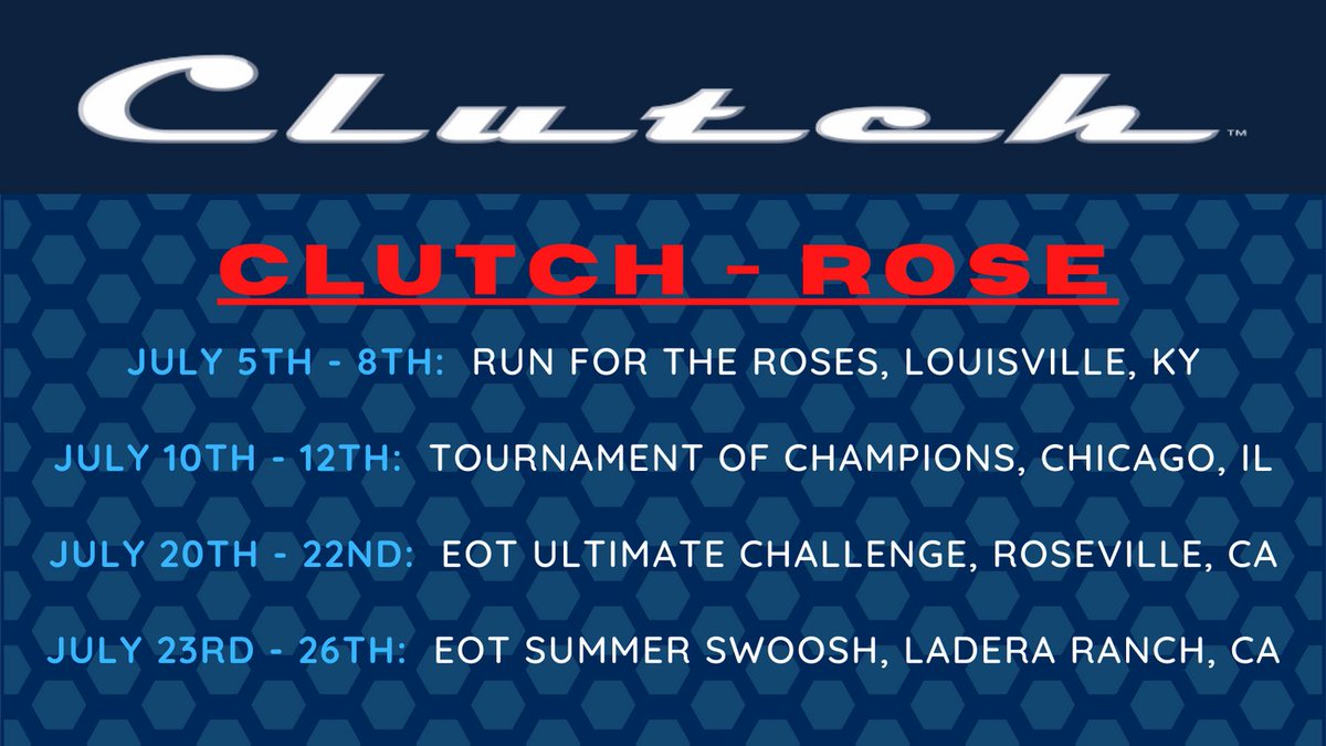 July Schedule: