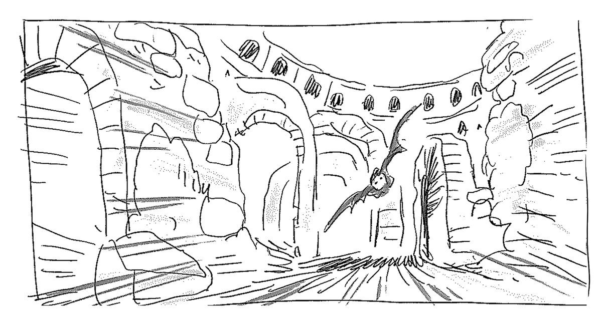 Some sketches I did for the Telescope scene on #Luca. These 2x4" sketches were done quickly for @sketchcrawl to see if the main beats lined up with his vision for this scene. Once approved, I fleshed them out in boards. Drawing them small and rough was a huge time-saver! ✌️🪐⭐️ https://t.co/MQVsYelxjI 