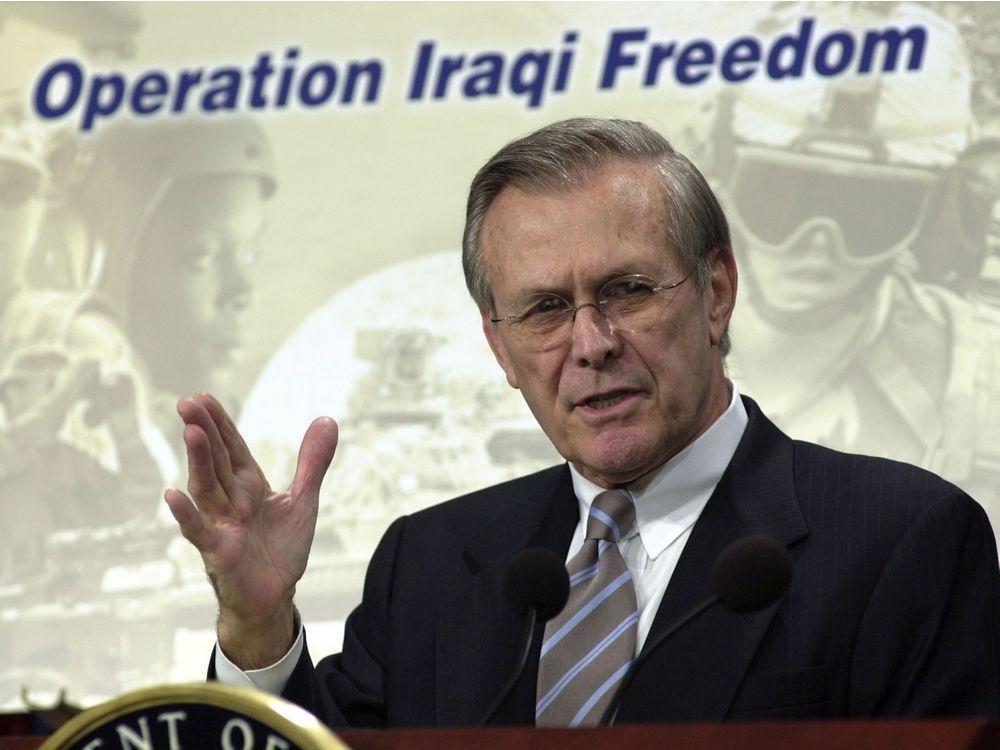 Donald Rumsfeld, U.S. Defense Secretary during Iraq war, dead at 88