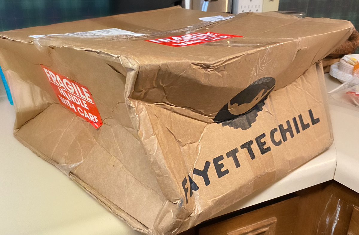 Akey247's tweet photo. @Fayettechill my hat survived shipping NO thanks to @UPS maybe you should read the bright red sticker #fragilemeanfragile #CustomerService https://t.co/mSRg3GOAi6