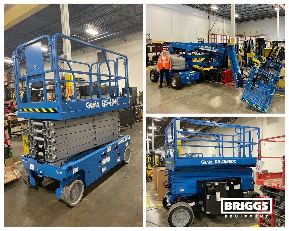 BriggsIS_'s tweet photo. Mark Carter and his team have been busy delivering  @GenieLift aerial units throughout June - we love showing up for our customers! #aeriallifts #BEdelivery https://t.co/Z3WXfBmLRx