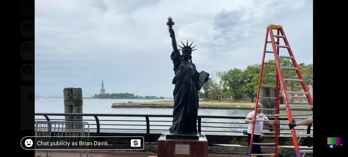 movieman71's tweet photo. @Dutchmazz #babyliberty #libertyisland #ellisisland #thebackground #perfectscene Thanks for a wonderful stream today Dutch. https://t.co/3Nehe7Zqbr