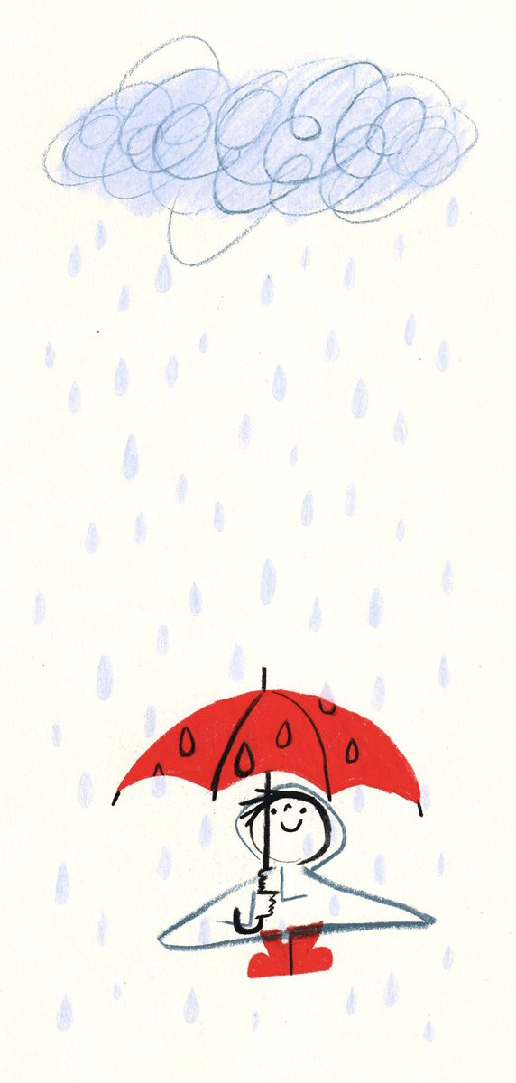 「きょうはあめのひ☔️ 」|大桃洋祐のイラスト