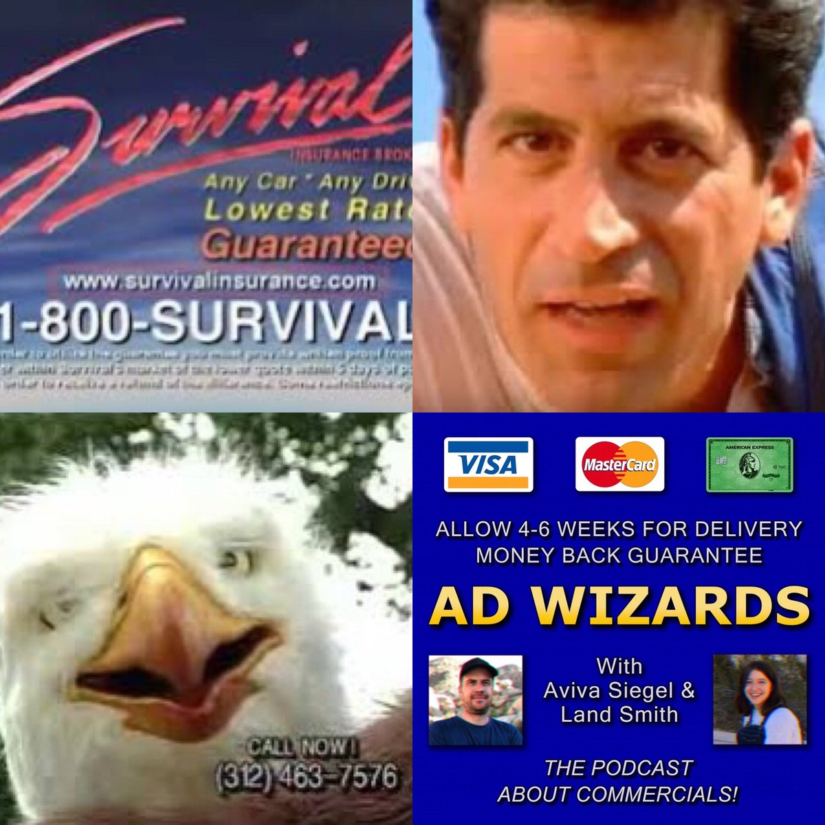 adwizardspod's tweet photo. Today the Ad Wizards discuss insurance ads. They chat about a male eagle laying eggs, Scientology, and why the Geico Lizard is from the UK (despite the UK not having a tropical climate).

Also as a fun bonus, they lend some helpful tips on how to find your way out of a paper bag. https://t.co/Nhi0W4wR5Y