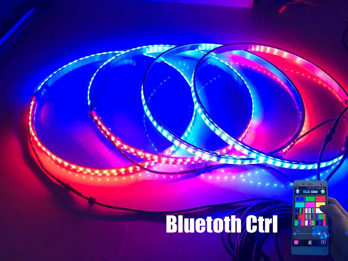 Sando_carlight's tweet photo. FIA 【15.5'' &amp; 17.5'' 4Rings Per Set】
Chasing Color LED Wheel Lights For Car &amp; Truck Single Row Strips Lights IP68 Waterproof Bluetooth Controller
15.5''  https://t.co/5uO0pXnvWr
17.5''  https://t.co/9yhIz4d4Ng
#Wheellights #ringlights #lighting #car #Truck https://t.co/2XT97Yh8aS