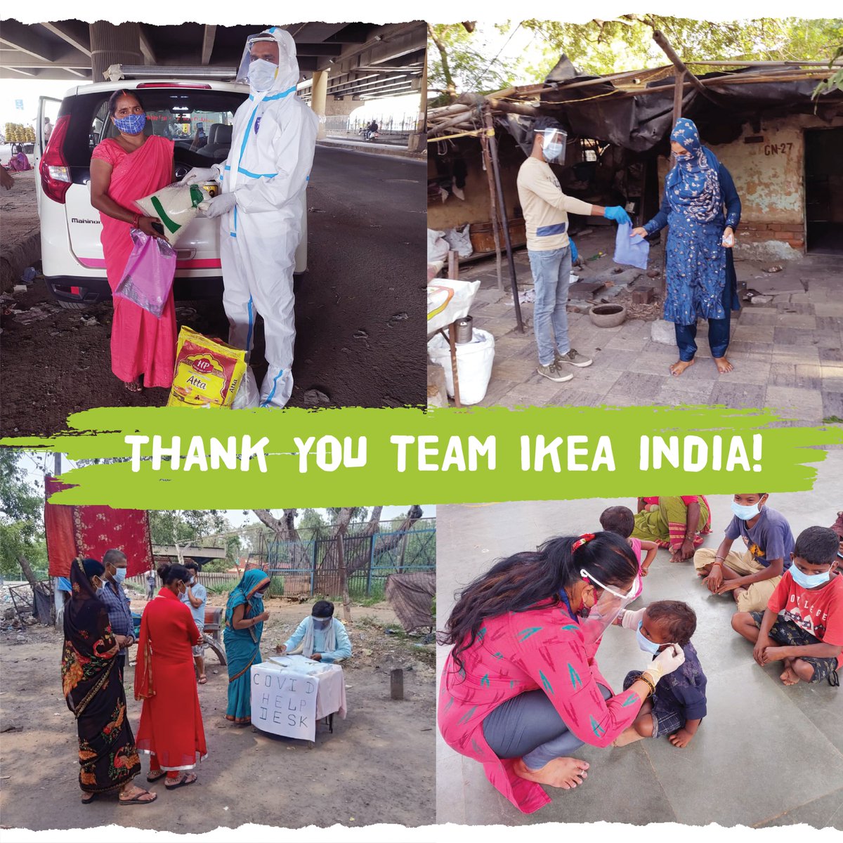 RailwayChildInd's tweet photo. We’d like to thank our partners @IKEAIndia for extending their generosity to vulnerable children, families & our team members & providing 210 PPE suits, 31500 masks & 240 face shields over the past month. #togetherwithkindness https://t.co/2h1fl53uUL