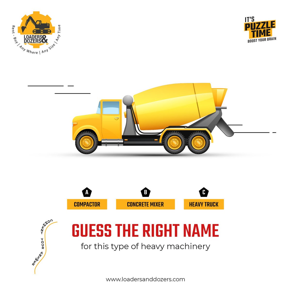 LDozers's tweet photo. Guess the right name for this type of heavy machinery. Drop your answer with the options in the comment section. 
#excavator #soilcompactor #backhoe #loader #dozer #loadersdozers #puzzle #puzzles #puzzletime #jigsawpuzzle #puzzlelover #puzzleaddict #riddle #brainteaser #riddles https://t.co/LCxK4hCTx5