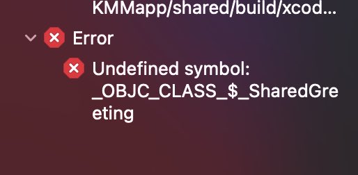 ptolemysecrets's tweet image. @KotlinMPP @kotlin My app runs fine on iOS emulator from Android studio. However when I try to run it in Xcode, I’m getting this error. Please help! 
#kotlin #kmmproject #kotlinmultiplatformmobile