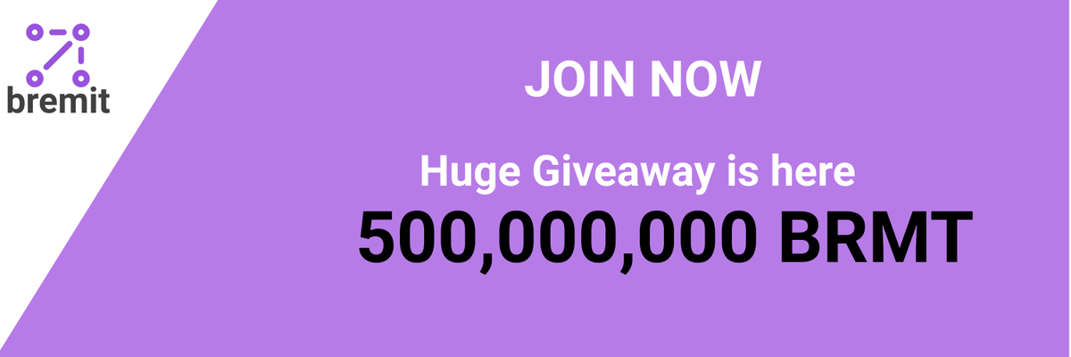 #Airdrop #Bounty #CryptoDropz  <a href="/CryptoDropz1/">CRYPTO DROPZ</a>
🔴 New  BREMIT  (INSTANT  500 BRMT =25$) AIRDROP 
Reward  500 BRMT =25$ (Instant)  /Ref: 200 BRMT 
SIGN UP LINk: bremit.io/BR1367200
After Verify Your Email Click on Airdrop Left Side &amp; Click on (Claim Token Campaign) &amp; Do Tasks