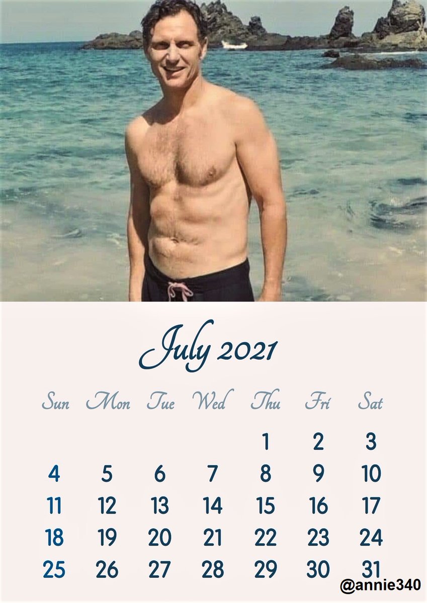 annie340's tweet photo. Happy Thursday Gladiators! It's the beginning of the month again. #CalendarTime Since Tony loves to be near the water for his summer fun, I chose this pic for July's calendar. Enjoy! 😍😍😍😜😜😜 https://t.co/dQLWKg3vtd