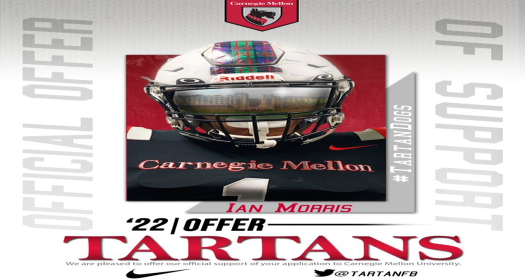 iansteele123's tweet image. After having a great visit with @CoachGibboney a couple weeks ago, I am extremely honored to receive an official offer today from @TartanFB! Thank you also Coach Lackner for your invaluable counseling &amp;amp; support! #TartanProud #TartanDogs @CarnegieMellon