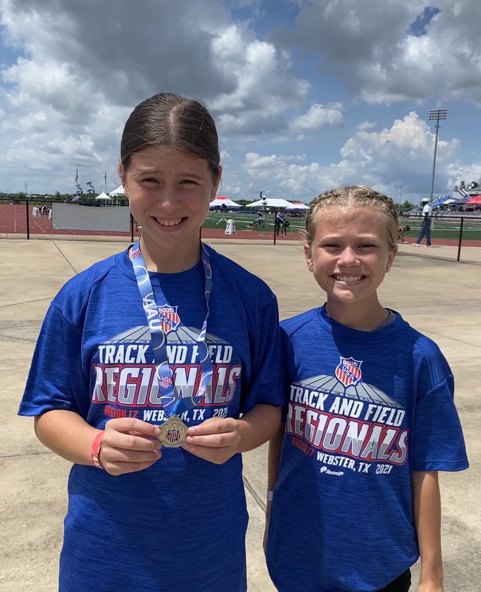 So proud of my girls for advancing to AAU Junior Olympics in track!