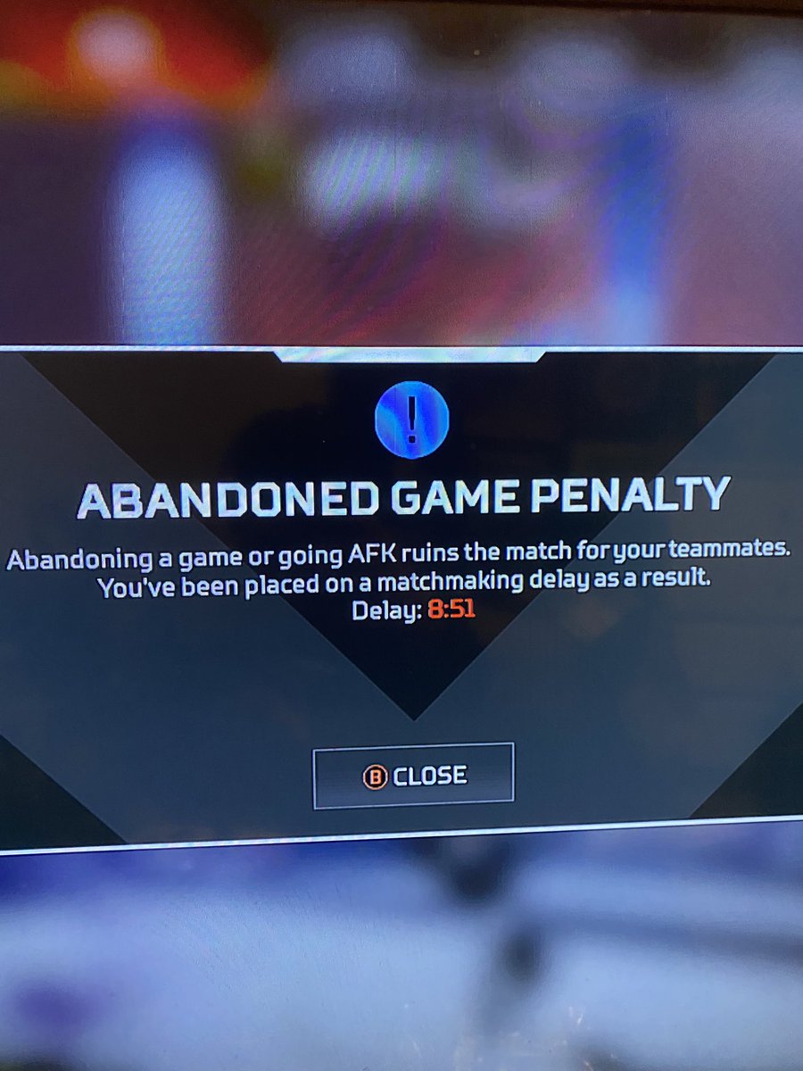 Dandyandy99's tweet photo. Error coded out before the match even let me pick characters🙄🙄 thanks game #ApexLegends https://t.co/sKlgs7qcYM