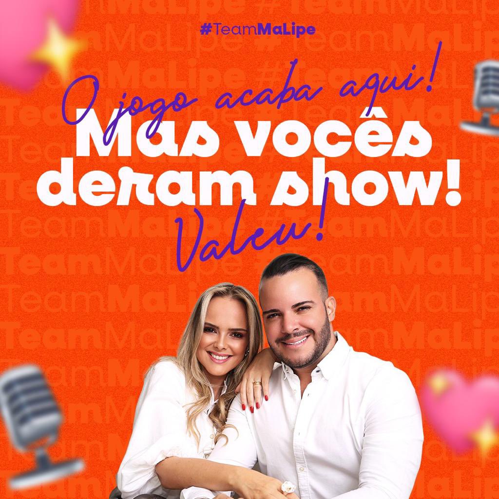 ninacachoeira's tweet photo. O jogo termina aqui! Mas, vocês ainda vão poder acompanhar #MaLipe todos os dias em suas redes sociais. Obrigada por cada mutirão, cada fã que votou incansavelmente, a família, cada amigo que apoiou, divulgou, os ADMs dos casais que nos deram força total... enfim... + https://t.co/3dyKO4wJwu