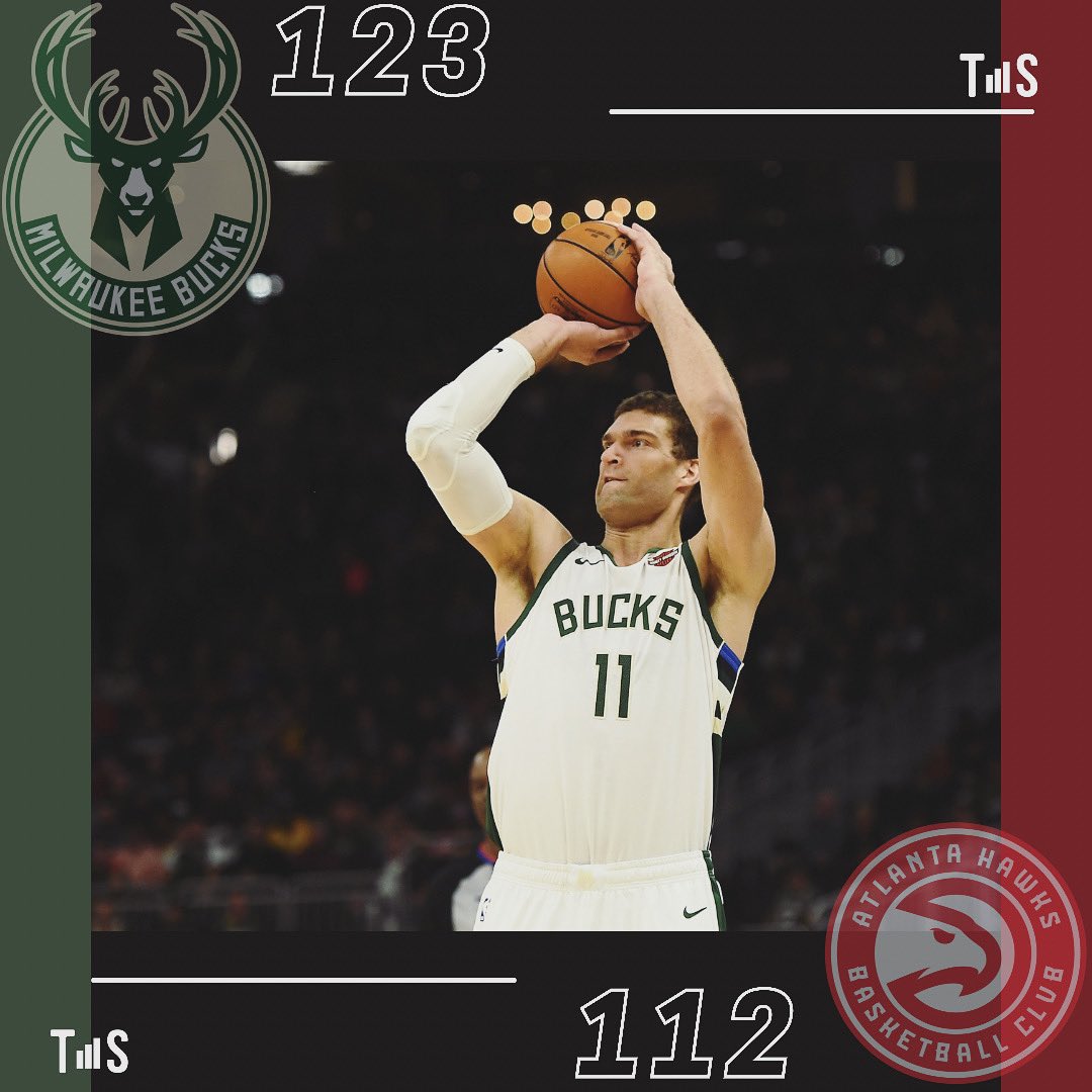 TheStat_'s tweet image. Behind Sharpshooting BIG MAN Brook Lopez’s 33 POINTS (14/18 FG), the #Bucks take a 3-2 series lead over the #Hawks
Trae Young and Giannis statuses are day to day for Game 6.

#BelieveAtlanta #FearTheDeer #NBA #NBAPlayoffs #ECF #Milwaukee #Atlanta
