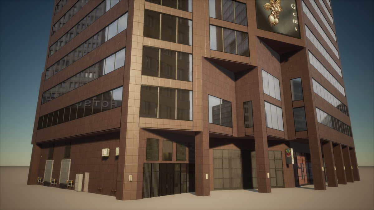 vrbnio's tweet photo. One of our many ready-to-use 3d buildings for games &amp; VFX – build a full 3d city quickly – including collision mesh!

#3d #architecture #3dbuilding #vrbnstudios https://t.co/AkpB3SdJjR
