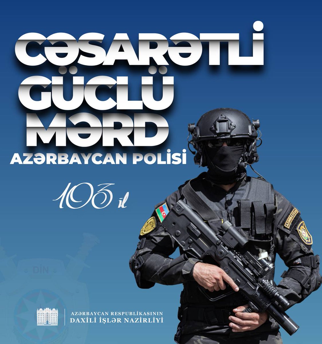 ruhi_aliyeva's tweet photo. Azərbaycan Polisi 103 il 🇦🇿
#Azerbaijan #Police #AzərbaycanPolisi #103il https://t.co/9OVq0oHArp