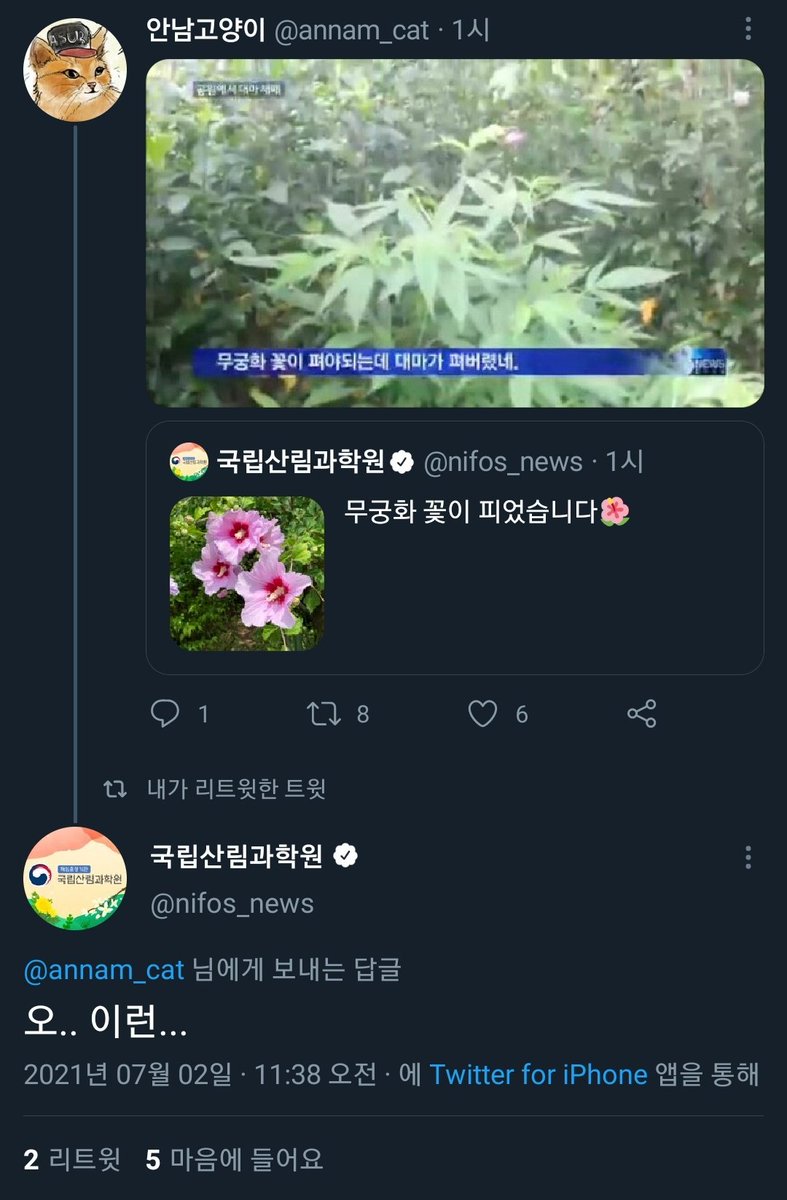 국립산림과학원님의 외마디..너무 죄송스럽다 ㅋㅋㅋㅋㅋㅠㅠㅠㅠㅠ