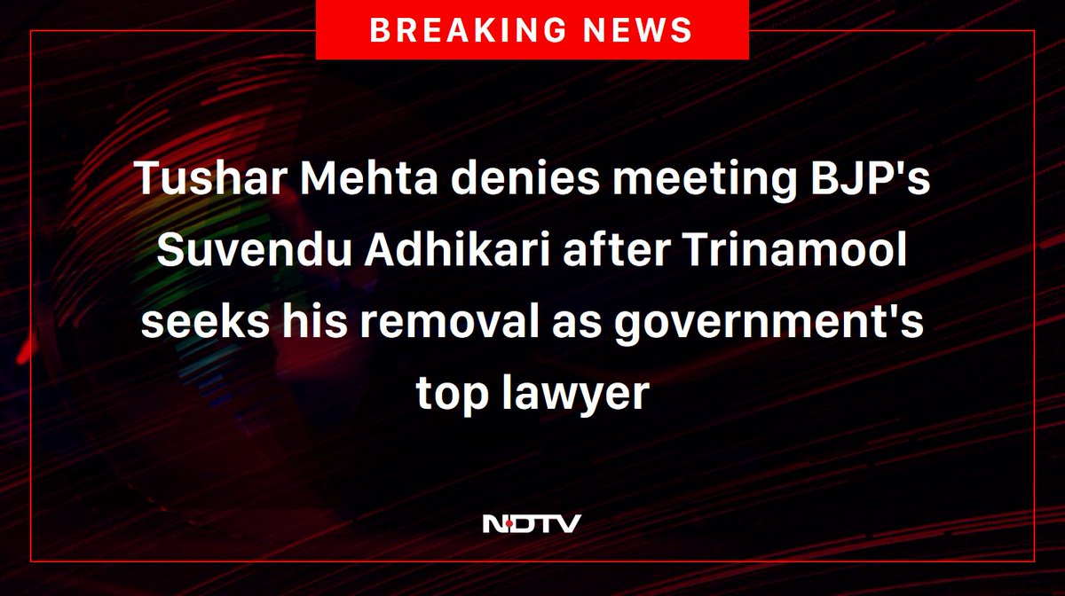 ndtv's tweet image. #TusharMehta