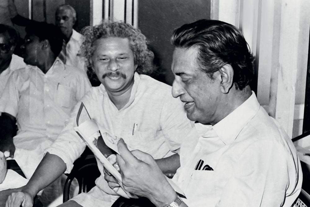 Happy birthday, Adoor Gopalakrishnan! Pictured here with Satyajit Ray. 