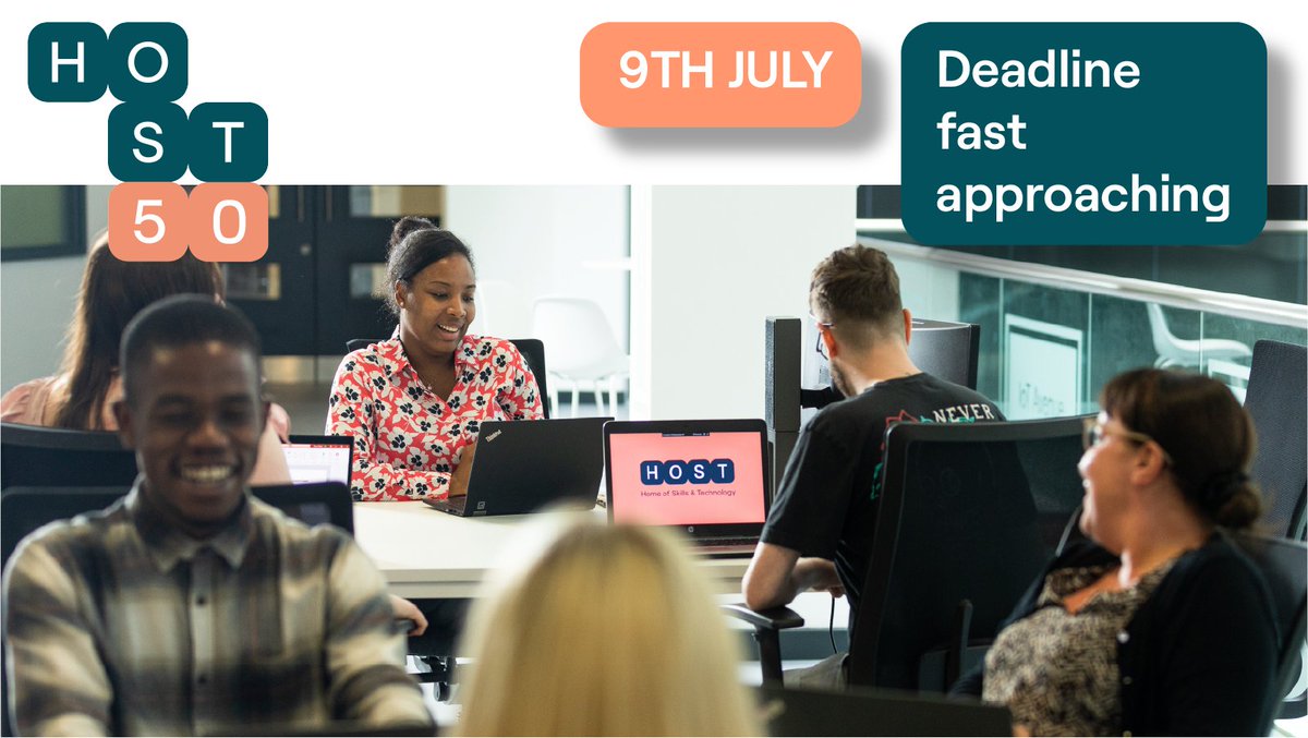 HOSTSalford's tweet photo. Are you a #digital or #tech #startup looking to accelerate your #business?

Join HOST’s inclusive community of #entrepreneurs in a unique fully funded 12-week programme starting on the 26th of July.

Deadline fast approaching – 9th July

Find out more at: https://t.co/IYvncZuot8 https://t.co/tO46P1jSg5
