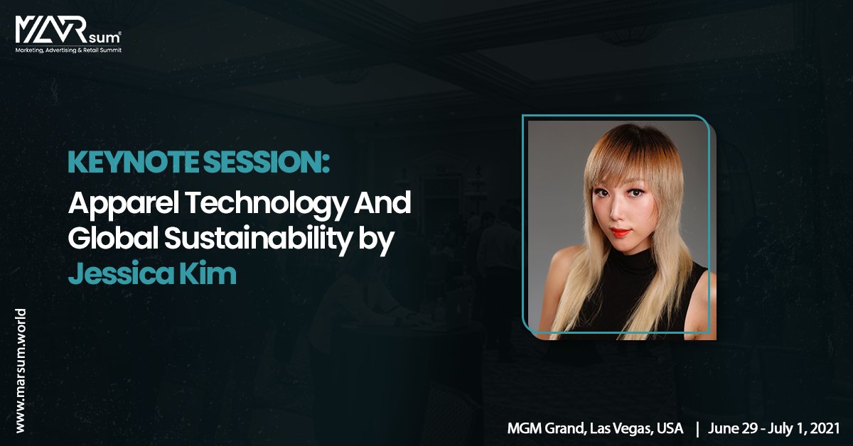 marsumworld's tweet photo. Jessica Kim, the Co-founder &amp; CEO of Apparel Intelligence Inc., discusses how turning to new technologies can cut down on waste and help conserve the environment. Get more updates at https://t.co/MgAcU4UmO1
#MARsum #Marketing #Advertising #Retail #MARsumUSA2021 #Day3 #JessicaKim https://t.co/nXjLXLRsTv