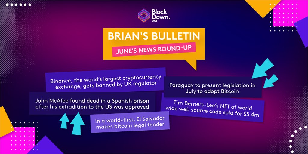 BlockDownConf's tweet image. Here is a little overview of what has happened in June! #BlockDown #cryptocurrency #June