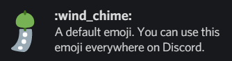 Dr_Cheesecake's tweet photo. Why did they make the wind chime emoji in discord look like a penis? https://t.co/E7FYmY0jTr