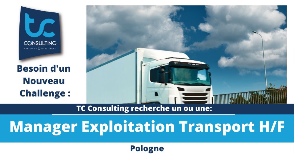Un nouveau poste par là 👇
tc-consulting-rh.fr/poste/manager-…

Bonjour à Tous,

Nous vous proposons un poste de Manager Exploitation Transport H/F, basé sur la Pologne. A vos clics 😉
#tcconsulting #recrutement #manager #responsable #exploitation #transport #pologne #france