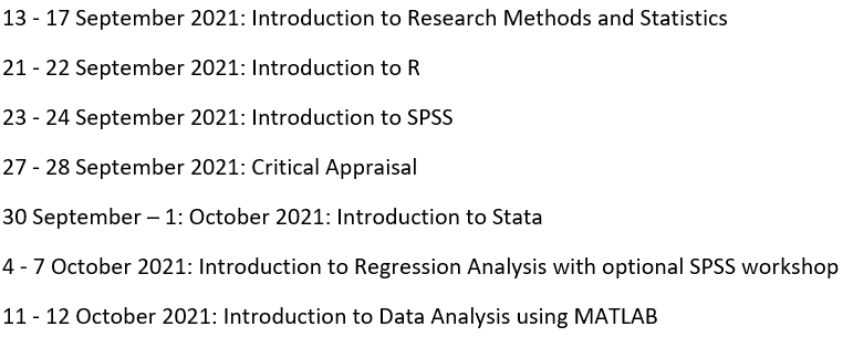 UCL_CASC's tweet photo. Courses for the next academic year (from September 2021) are now open for registration, kicking off with 'Introduction to Statistics and Research Methods (13-17 Sept). Go to https://t.co/PqIGHDk5md to sign up... https://t.co/amjzOFBHoI