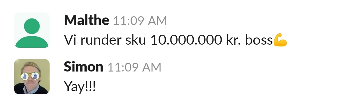 Når man runder sine første 10 millioner, mens man er på sommerferie på sin yacht. #takverden