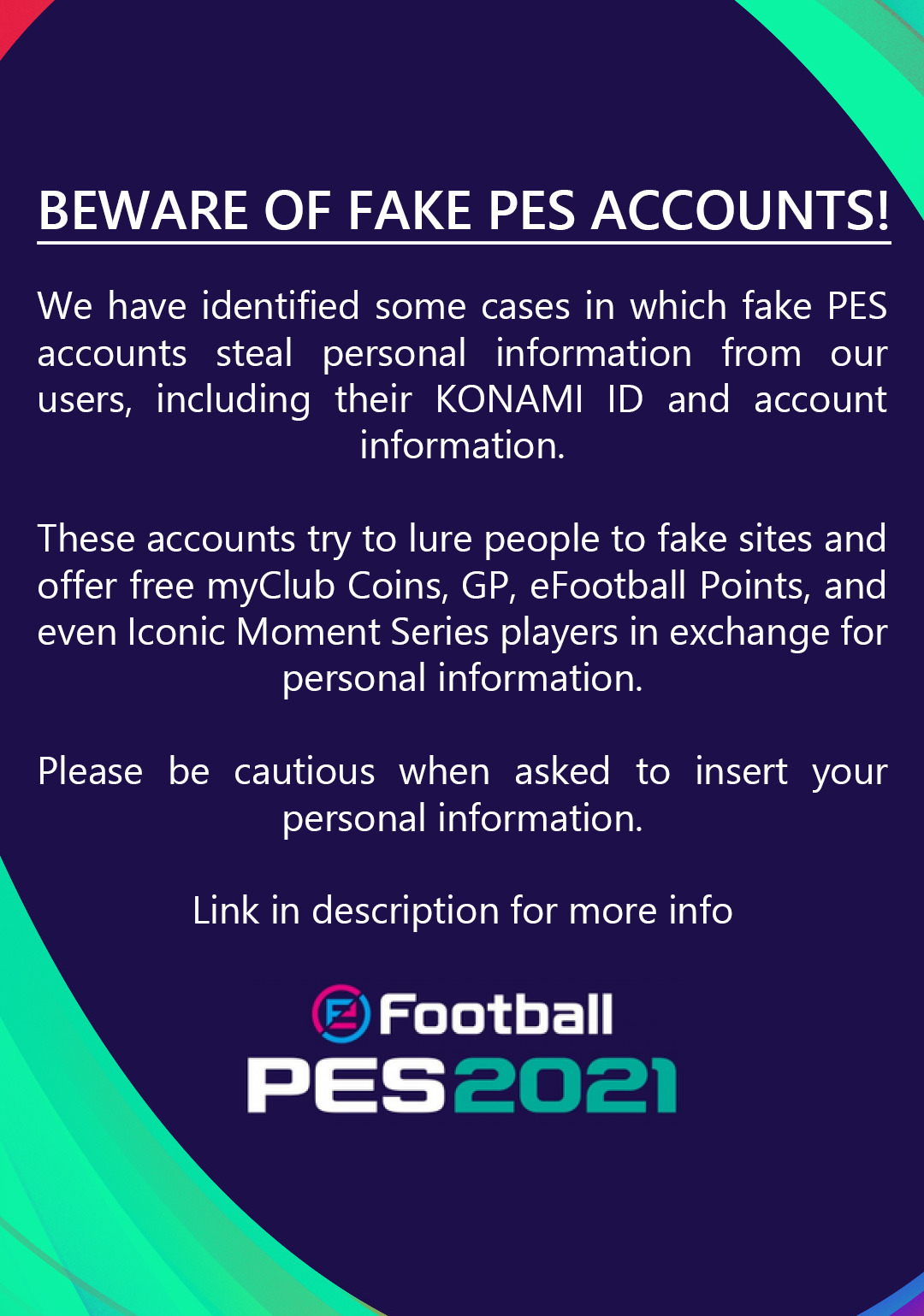 Efootball Please Read Pes Fans Link To More Info T Co 3tztquefll