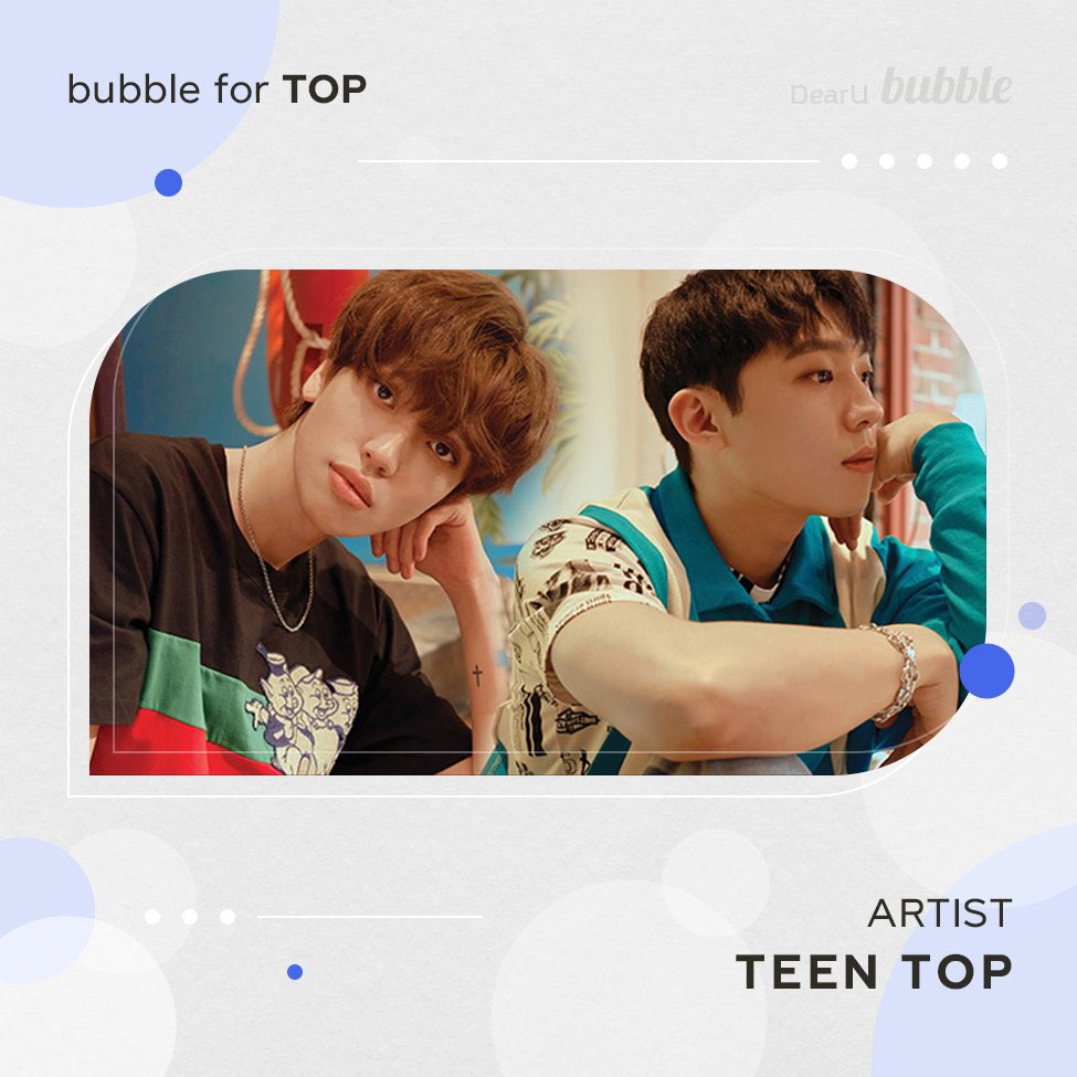 oursupaluv's tweet photo. @dearu_bubble [TRANS: Twitter DearU bubble]
Download #bubbleforTOP now!
📲 https://t.co/aPVAjoW3Jg
🍎 https://t.co/Dm8kPBYsLz

4 artists you can chat with on Bubble!
Who will the next Bubble lineup be? 😉

#bubble #DearUbubble #TEENTOP #TeenTop #KimWooseok #LeeJinhyuk #UP10TION #Up10tion https://t.co/fIrie0OqVh