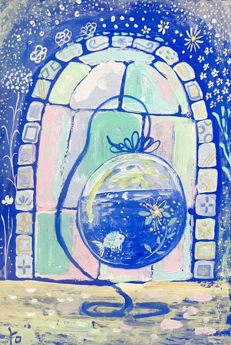 金魚のtwitterイラスト作品