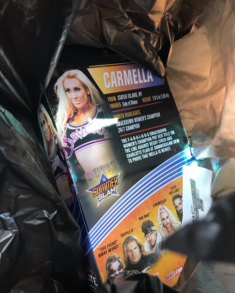 Secured the💰today. Thanks @WrestlingGuyHP the new Carmella Elite. SoCal collectors get your WWE Elites from here. Way ahead on Elite Waves compare to major retailers. Also they have amazing in store signings. Upcoming one is w/ Deonna Purrazzo  #collectorshelpingcollectors #CHC