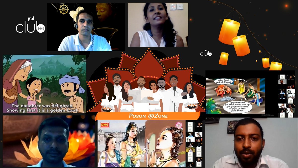 Zone24x7's tweet photo. Celebrating #Poson_poya with #ClubZone.
Enjoying an evening of fun-filled events and “Bakthi Gee” with all the #Zonies and their kiddos. 

#Zone24x7 #Poson2021 #bakthigee https://t.co/hKkdJxNu7H